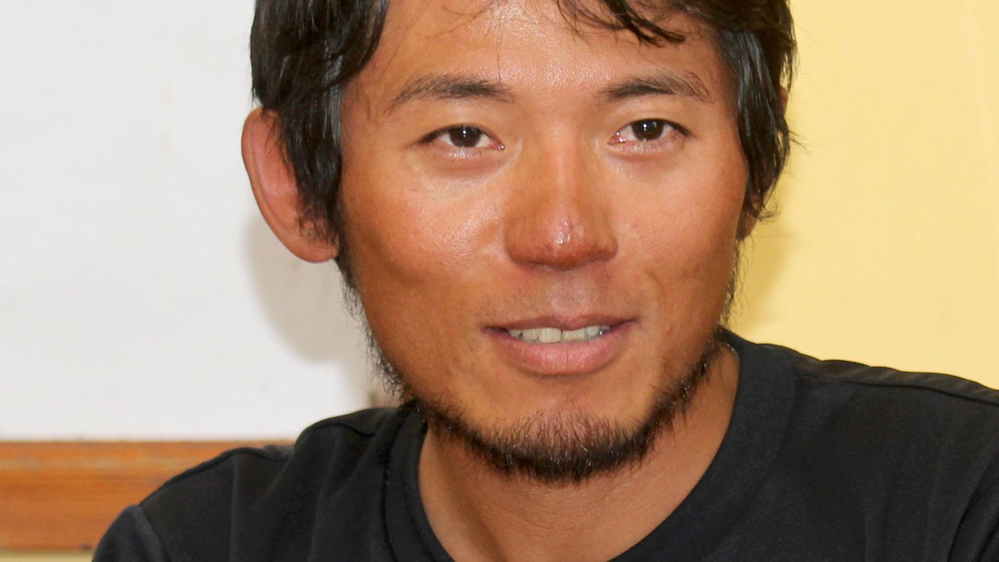 Der japanische Bergsteiger Nobukazu Kuriki im Oktober 2015 auf einer Pressekonferenz