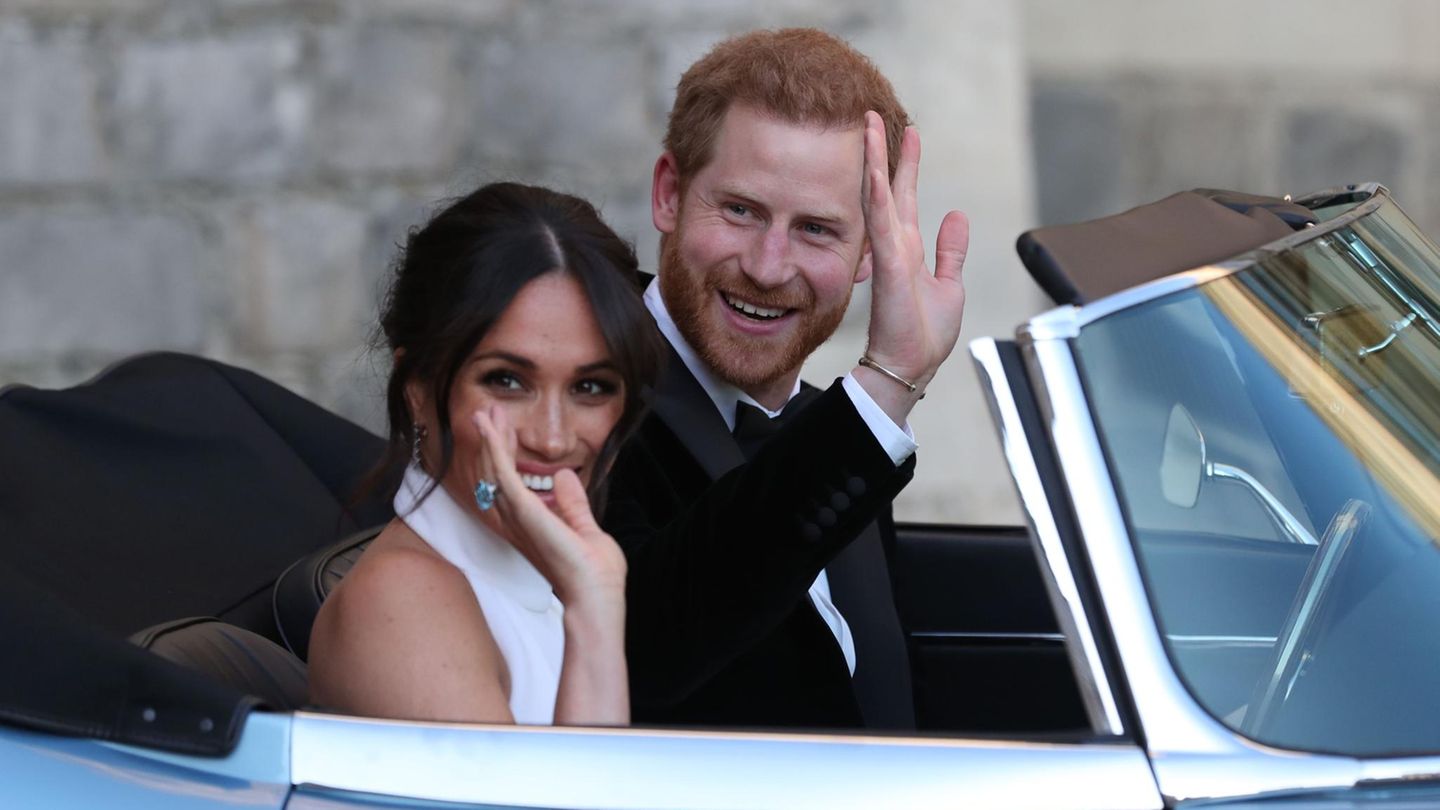 Abfahrt zur Party: Meghan Markle und Prinz Harry auf dem Weg nach Frogmore House