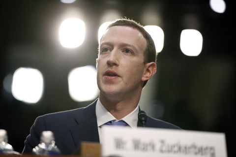 Facebook-Chef Mark Zuckerberg bei seiner Anhörung in Washington