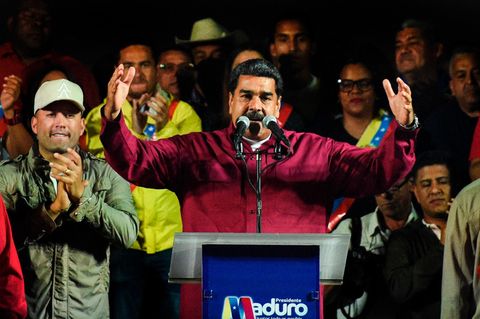 Venezuelas Präsident Nicolas Maduro hält Siegesrede