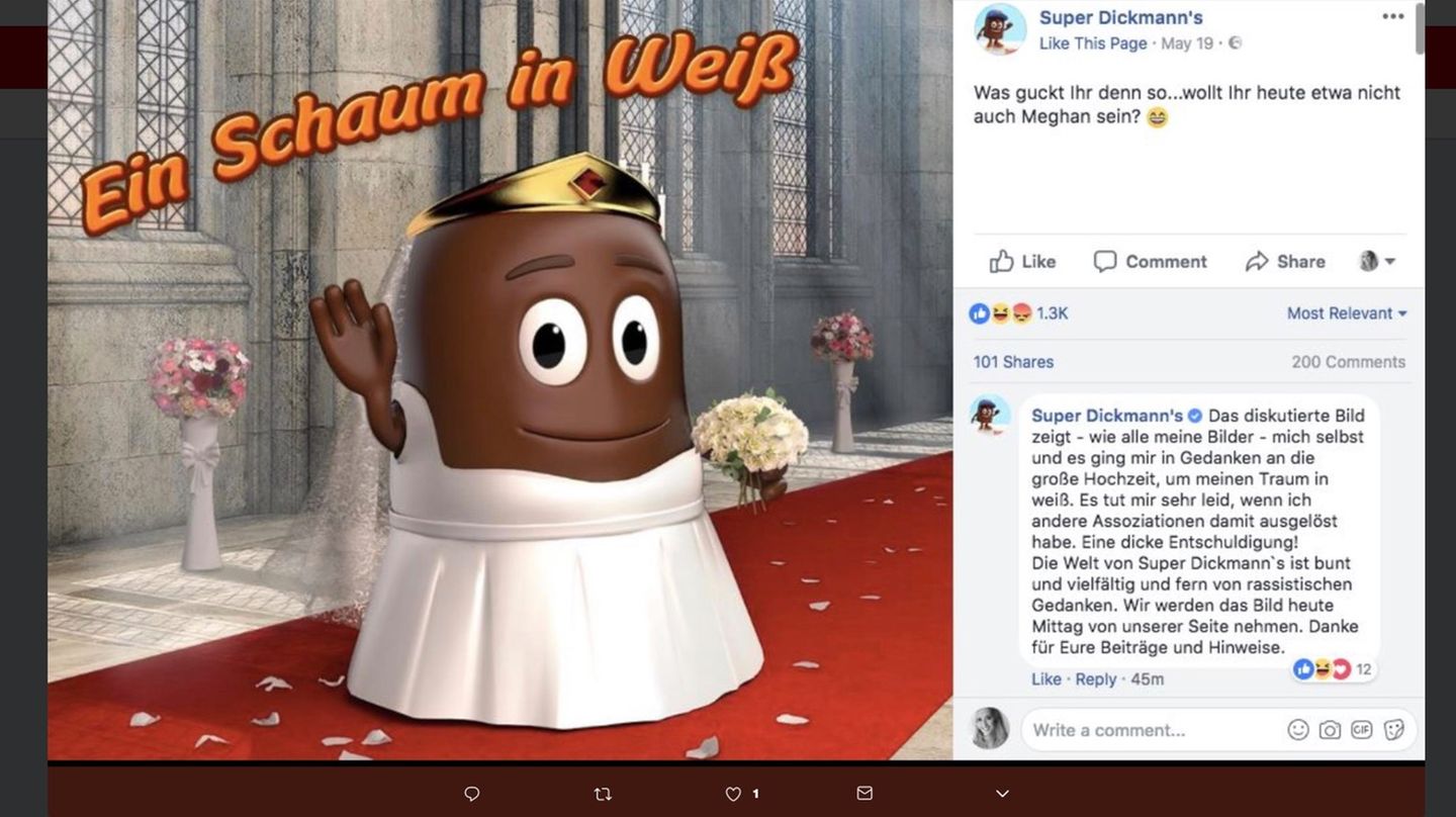 Facebook-Post von "Super Dickmann's"