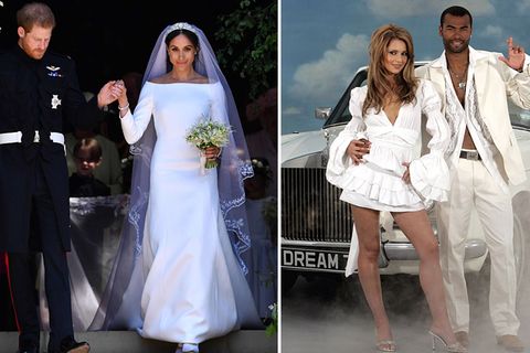 Prinz Harry und Meghan Markle bei ihrer Hochzeit. Cheryl Tweedy und Ashley Cole waren vier Jahre verheiratet.