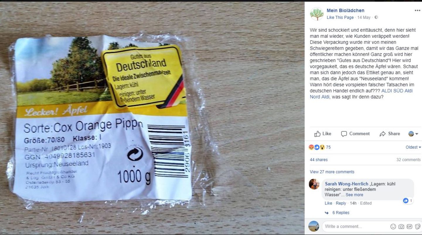 Aldi Nords peinlicher Fehler