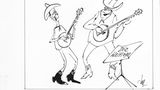 Ohne große Dissonanzen verlief der Besuch von Bundeskanzlerin Angela Merkel bei US-Präsident Donald Trump. Der Osnabrücker Karikaturist Fritz Wolf bemühte früher gern die Welt der Musik, um nicht nur das transatlantische Miteinander aufs Korn zu nehmen.