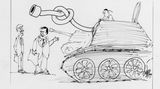 Deutsche Panzer für die Türkei? Der Osnabrücker Karikaturist Fritz Wolf hat 1999 mit einer Karikatur seinen persönlichen Lösungsvorschlag unterbreitet.