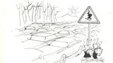 Osterei und Osterhase haben einen festen Platz in der deutschen Feiertagskultur. Für den Karikaturisten Fritz Wolf boten christliche Feste die Chance, auch gesellschaftskritische Themen aufzugreifen. 