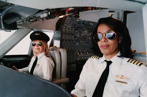 Pilotinnen im Cockpit
