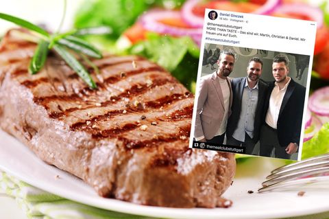 Die Fußballprofis Daniel Ginczek und Martin Harnik sind gemeinsam mit Christian Hartmann Mitinhaber eines Fleischrestaurants in Stuttgart
