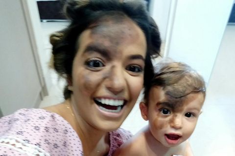Carolina Giraldelli und ihr kleiner Sohn Enzo