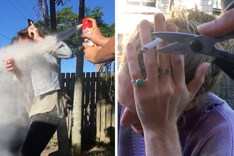 Extreme Streiche: Mit Schere und Feuerlöscher – So bringt man Freunde vom Rauchen ab