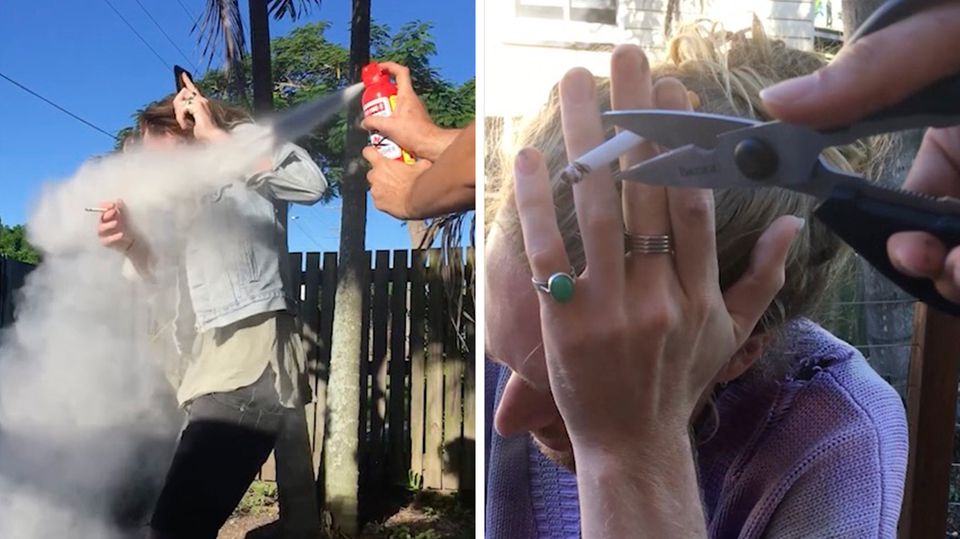 Extreme Streiche: Mit Schere und Feuerlöscher – So bringt man Freunde vom Rauchen ab Extreme Streiche: Mit Schere und Feuerlöscher – So bringt man Freunde vom Rauchen ab