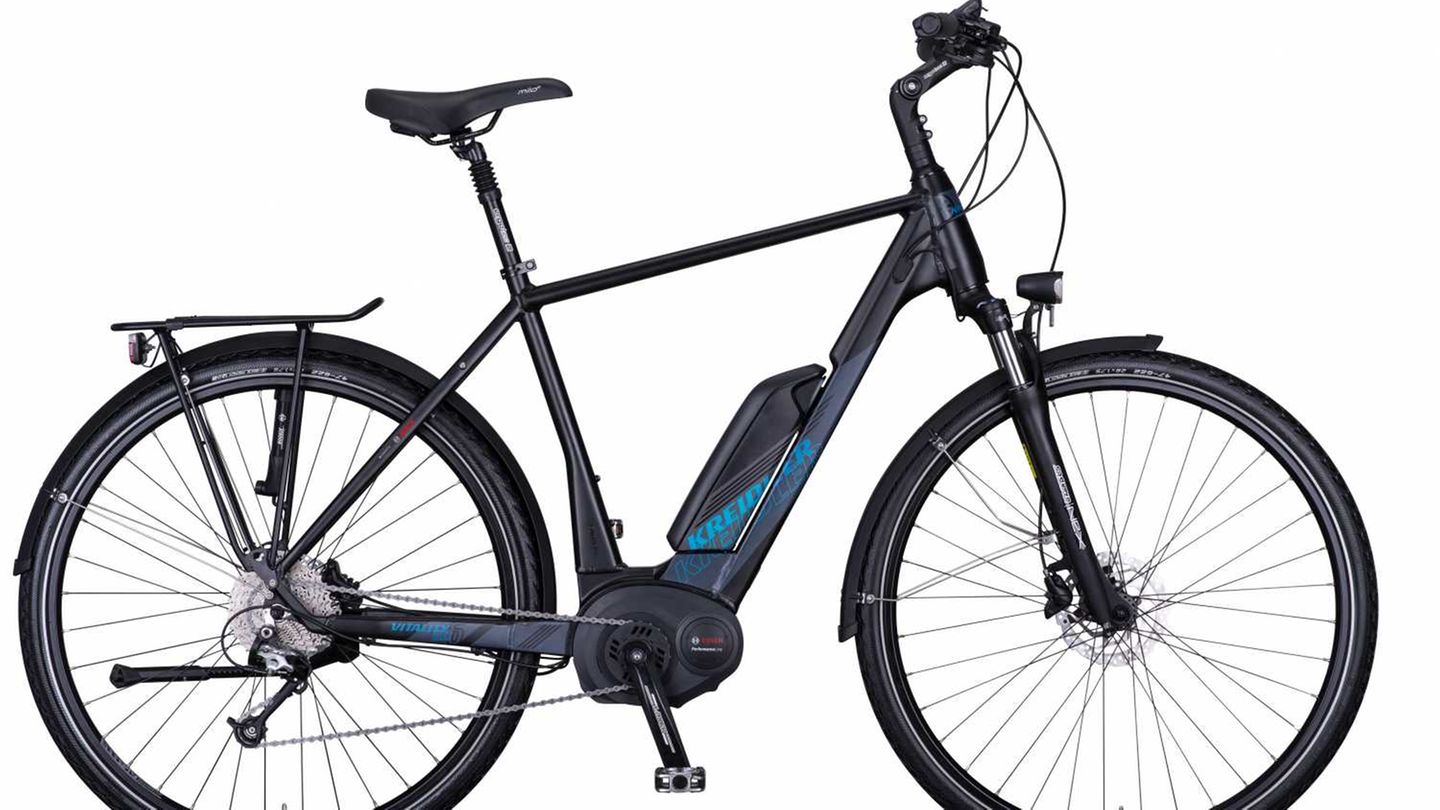 Dritter im Test war das Kreidler Vitality Eco 6 Edition. Note gut (1,9): Das Kreidler erlaubt 140 Kilogramm zulässiges Gesamtgewicht, ist also etwas für schwere Fahrer. Kritikpunkt ist der schmale Lenker. Kosten: 2900 Euro.