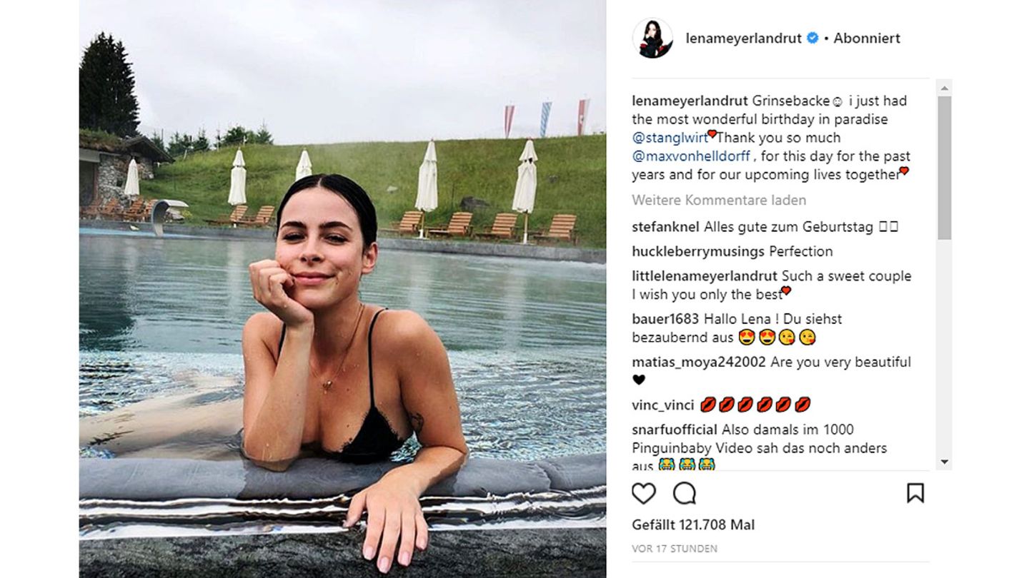 Diesen sexy Liebesgruß an ihren Freund postete Lena Meyer-Landrut auf Instagram