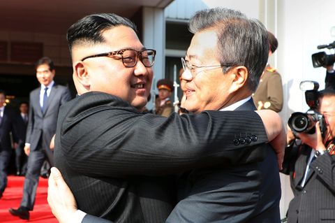 Kim Jong Un und Moon Jae In