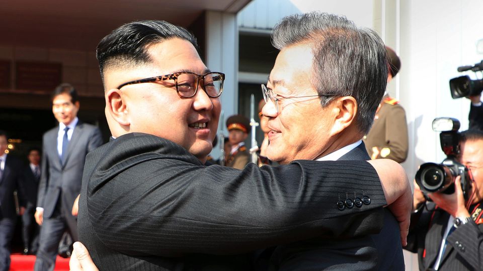 Kim Jong Un und Moon Jae In