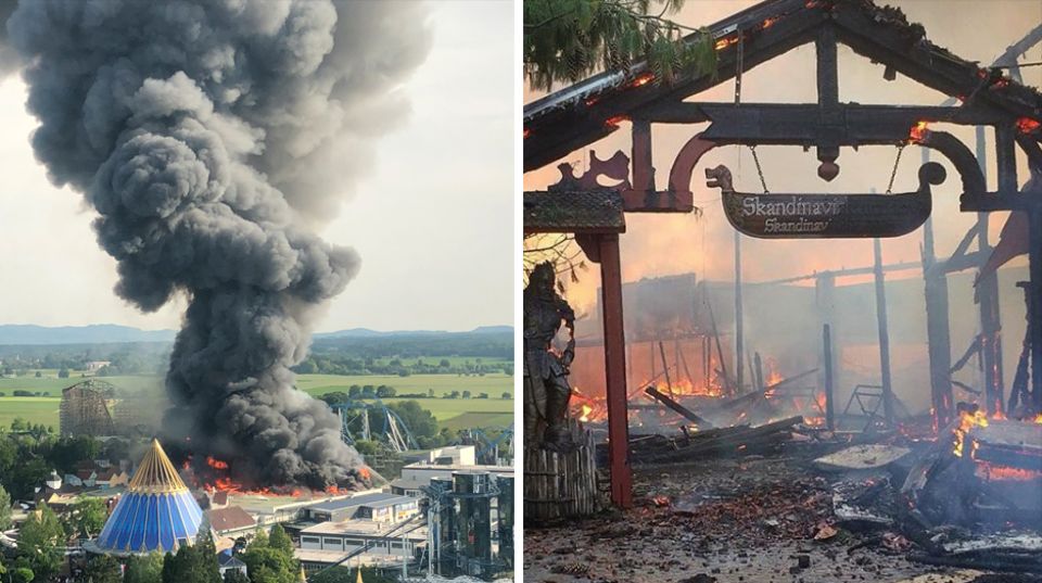 Mitten auf dem Gelände des Europa-Parks bricht in einer Lagerfeuer ein Feuer aus. Mitten auf dem Gelände des Europa-Parks bricht in einer Lagerfeuer ein Feuer aus.