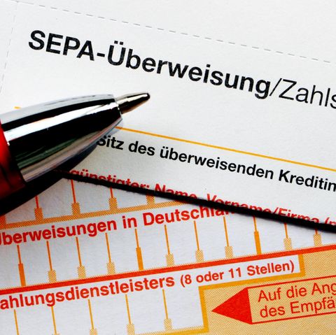 IBAN Sepa-Überweisungsschein