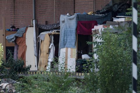 Das Lager auf einer Frankfurter Industriebrache