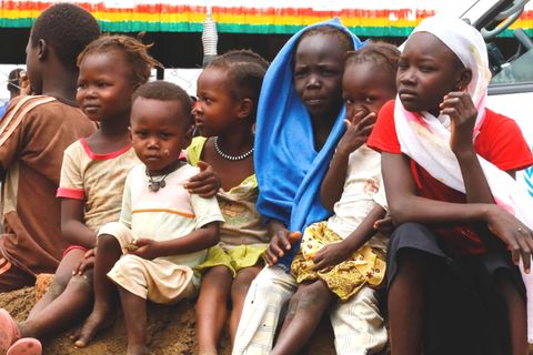 Kinder in einem Flüchtlingslager im Südsudan