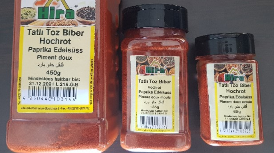 Rückruf Produktwarnung Gewürz Paprika Edelsüß