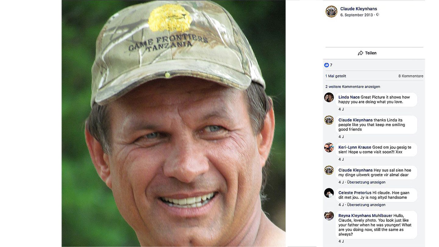 Der getötete Großwildjäger Claude Kleynhans