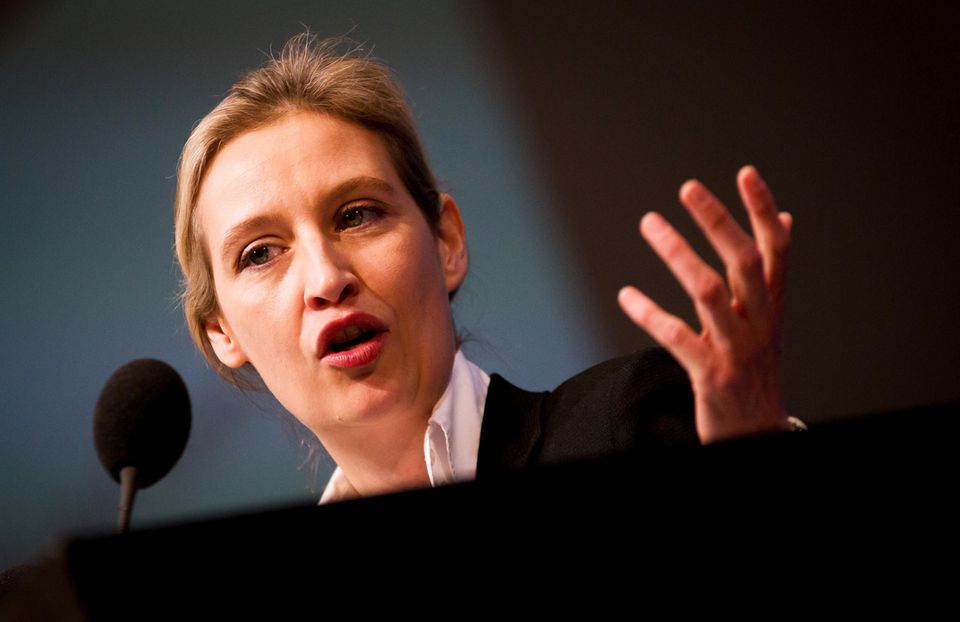 Alice Weidel, Fraktionsvorsitzende der AfD im Bundestag Alice Weidel, Fraktionsvorsitzende der AfD im Bundestag, gestikuliert beim Sprechen