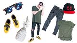 Calli  Die Frage, die sich die meisten stellen werden, wenn sie das Bild sehen: Warum zur Hölle hat der eine Ananas in der Hand? Weil es verdammt nochmal auffällt. Genau darum gehts, wenn man neue Leute kennenlernen will oder einfach nur zum Lachen bringen möchte. Die Ananas steht dafür nur symbolisch. Ansonsten ist die Sonnenbrille natürlich wichtig: kaschiert müde Augenringe. Nicht zu vergessen, ist dann natürlich eine Käppi. Schließlich ist es mit der Körperpflege bei Festivals so eine Sache. Eine Mütze macht auch nicht perfekt sitzende Haare wett.
