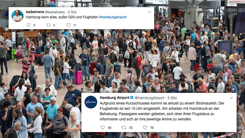 Twitter-Reaktionen: Ärger, Humor und ein gestrandeter Promi – das Netz zum Stromausfall am Hamburger Airport