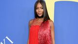 Mit diesem Kleid könnte sie auch bei "Let's Dance" antreten: Model Naomi Campbell im roten Flatter-Fransen-Fummel von Calvin Klein.