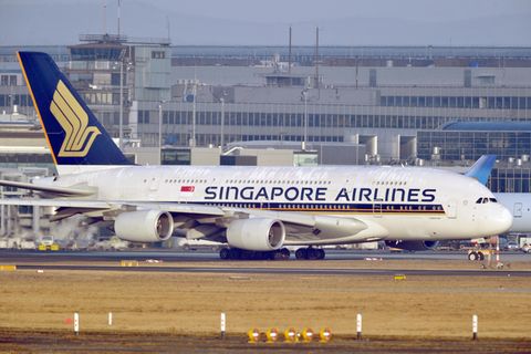 Airbus A380 der Fluggesellschaft Singapore Airlines