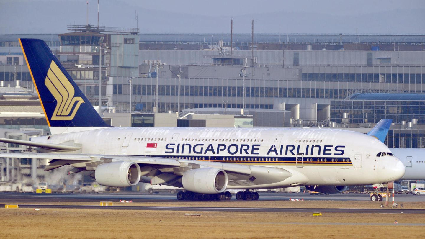 Airbus A380 der Fluggesellschaft Singapore Airlines