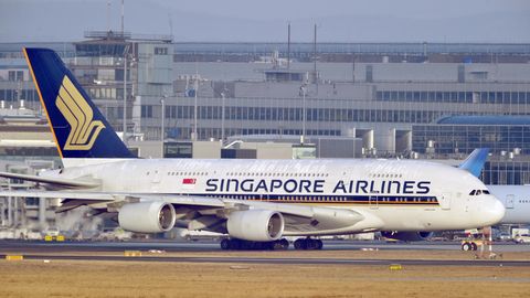 Airbus A380 der Fluggesellschaft Singapore Airlines