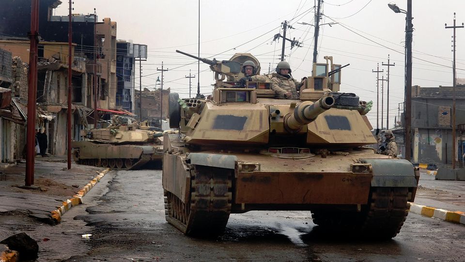 M1A2 des 3. gepanzerten US-Kavallerieregiments in Tal Afar/Irak.