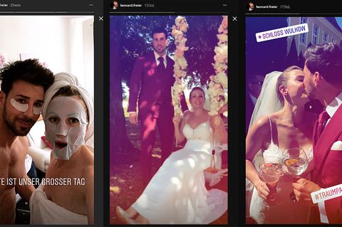 Von den Vorbereitungen bis zum Kuss: Leonard Freier dokumentierte seine Hochzeit ausführlich bei Instagram