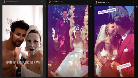 Von den Vorbereitungen bis zum Kuss: Leonard Freier dokumentierte seine Hochzeit ausführlich bei Instagram