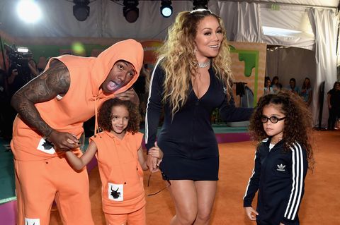 Nick Cannon und Mariah Carey mit ihren Kindern Moroccan und Monroe (r.)
