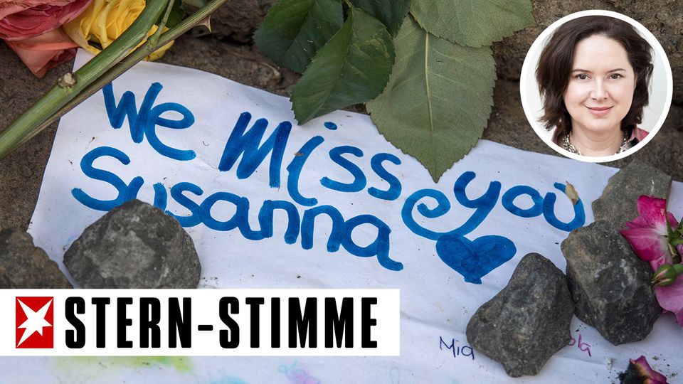 In der Nähe des Fundortes der Leiche von Susanna F. haben Menschen persönliche Trauerbekundungen abgelegt. Der Fall zeigt wesentliche Schwachstellen in der deutschen Asylpolitik auf, schreibt unsere stern-Stimme Sylvia Steinitz.