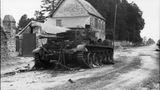 Ein zerstörter Cromwell-Panzer.
