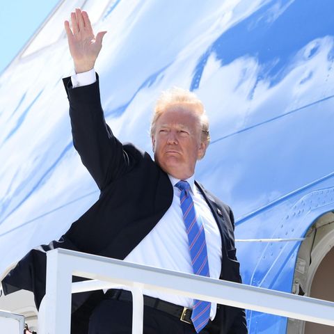 US-Präsident Donald Trump vor dem Abflug vom G7-Gipfel in Kanada