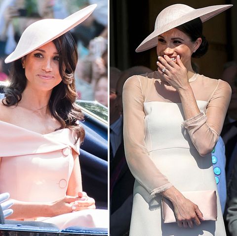 Meghan Markle bei ihren beiden offiziellen Auftritten nach der Hochzeit mit Prinz Harry