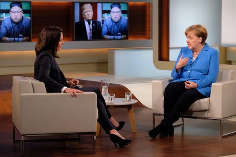 Bundeskanzlerin Angela Merkel bei "Anne Will" (ARD) über Susanna, G7 und die Bamf-Affäre
