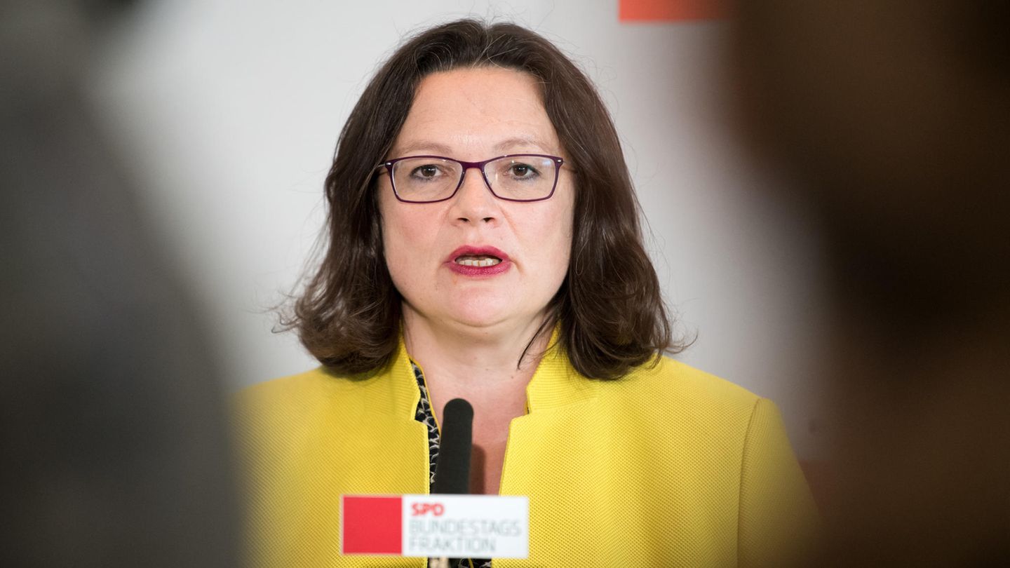 Andrea Nahles will, dass die Frage des SPD-Kanzlerkandidaten vor der nächsten Wahl 2021 frühzeitig entschieden wird