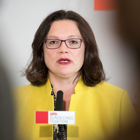 Andrea Nahles will, dass die Frage des SPD-Kanzlerkandidaten vor der nächsten Wahl 2021 frühzeitig entschieden wird