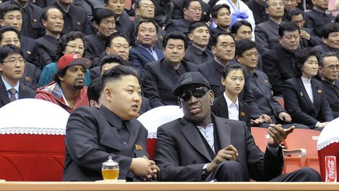 Ex-US-Basketballstar Dennis Rodman und Nordkoreas Machthaber Kim Jong Un