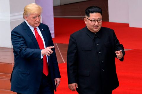 Donald Trump und Kim Jong Un während des Friedensgipfels in Singapur