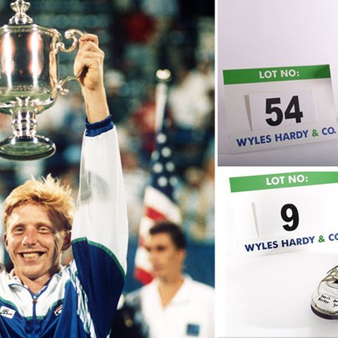 Boris Beckers US-Open-Trophäe wird ebenso versteigert wie Schuhe und andere Andenken