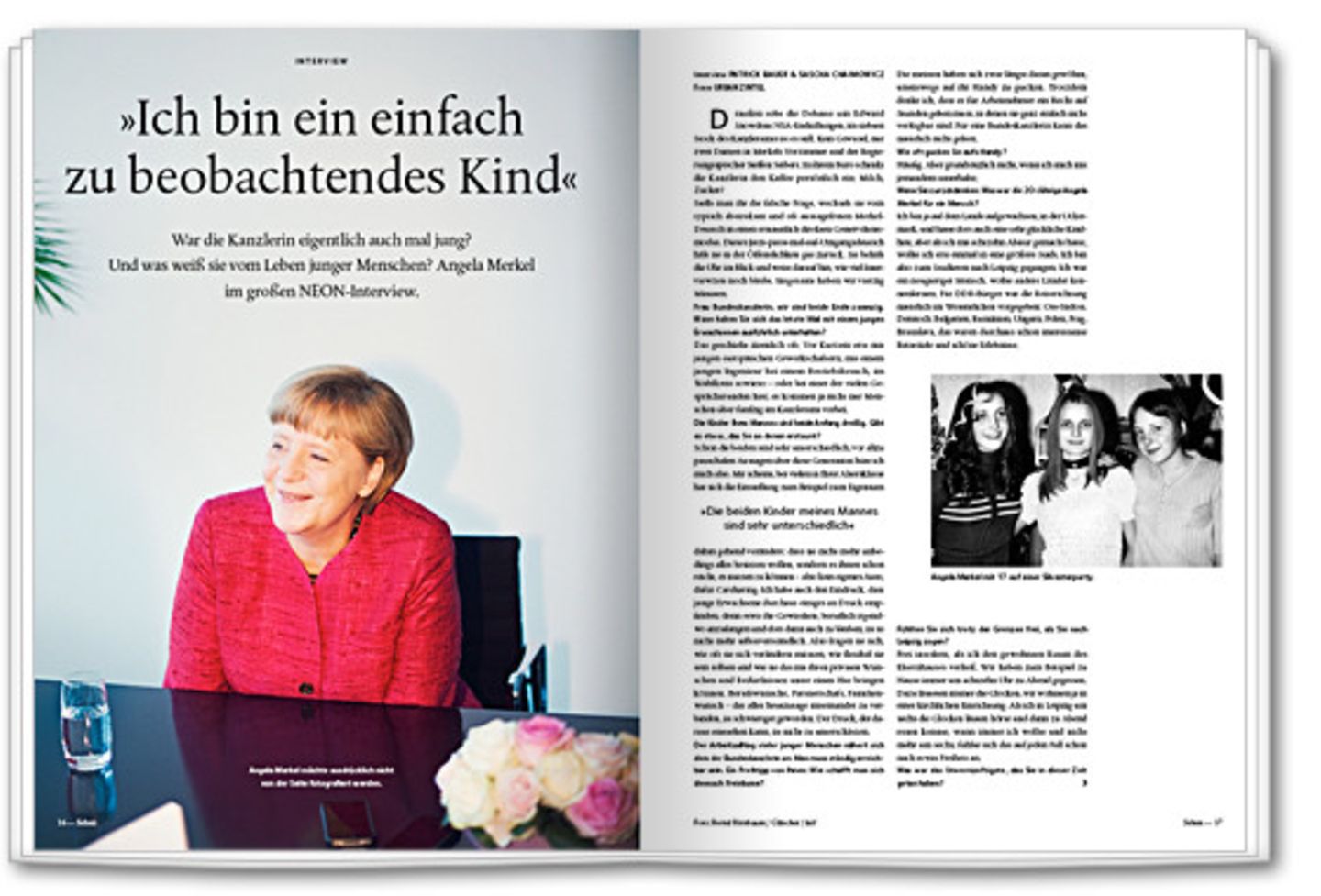Angela Merkel: Die Kanzlerin 2013 im NEON-Interview: "Ich bin ein einfach zu beobachtendes Kind"