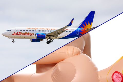 Der Zwischenfall mit einem renitenten Passagier und einer Sexpuppe ereignete sich an Bord des Billigfliegers Jet2.com.