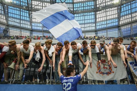 Russland: Während des Spiels zur Eröffnung des neuen Fussballstadions in Nischnij Nowgorod.