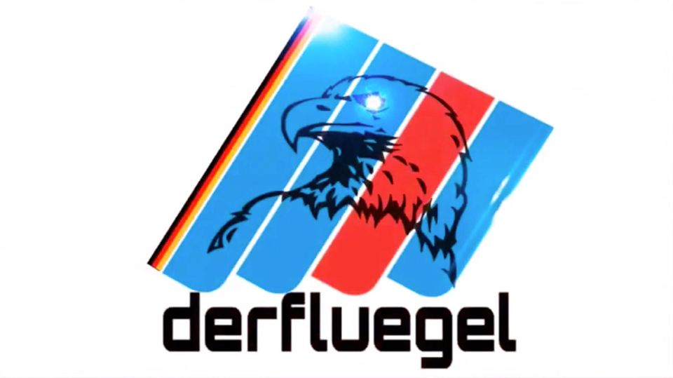 Das Logo der radikalen AfD-Gruppierung "Der Flügel", in einem Filmchen mit Adler versehen. Die Gruppe nennt sich darin "aufrecht" und "unbeugsam"